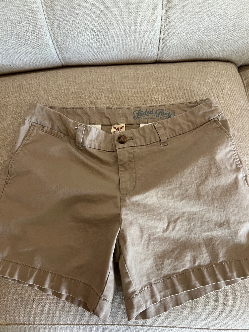 Faded Glory Women's Khaki/Tan Cotton Shorts